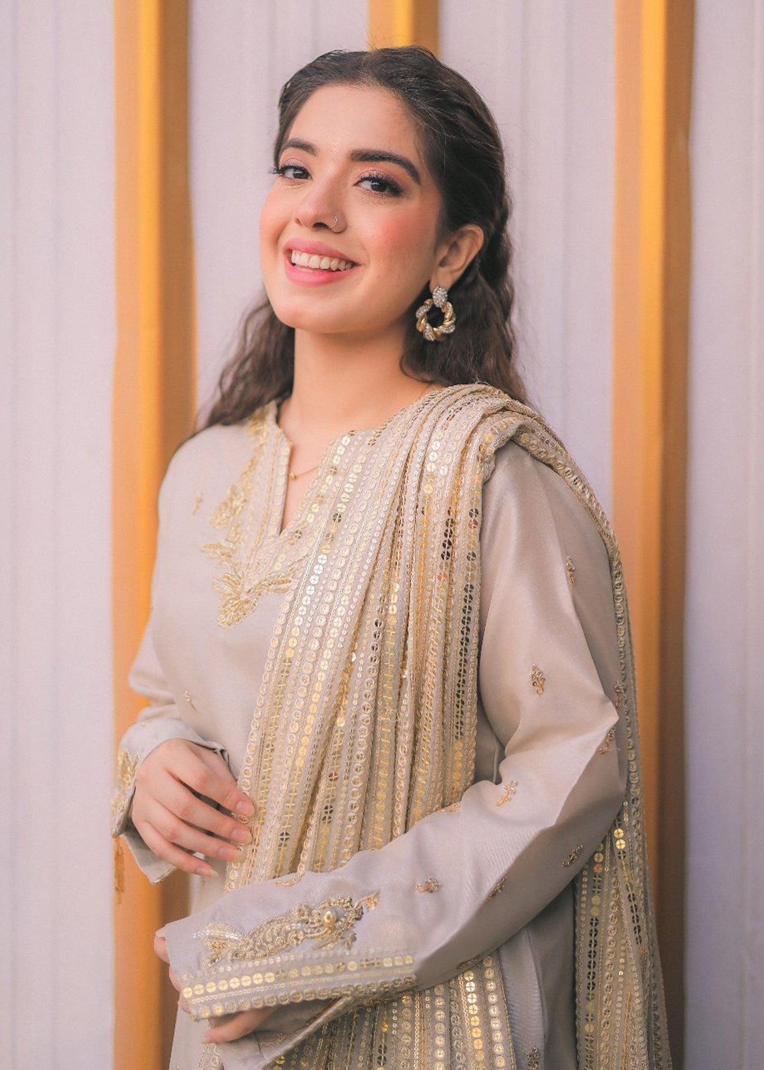 Rang-e-Haya Sandali pearl white Women 3pcs