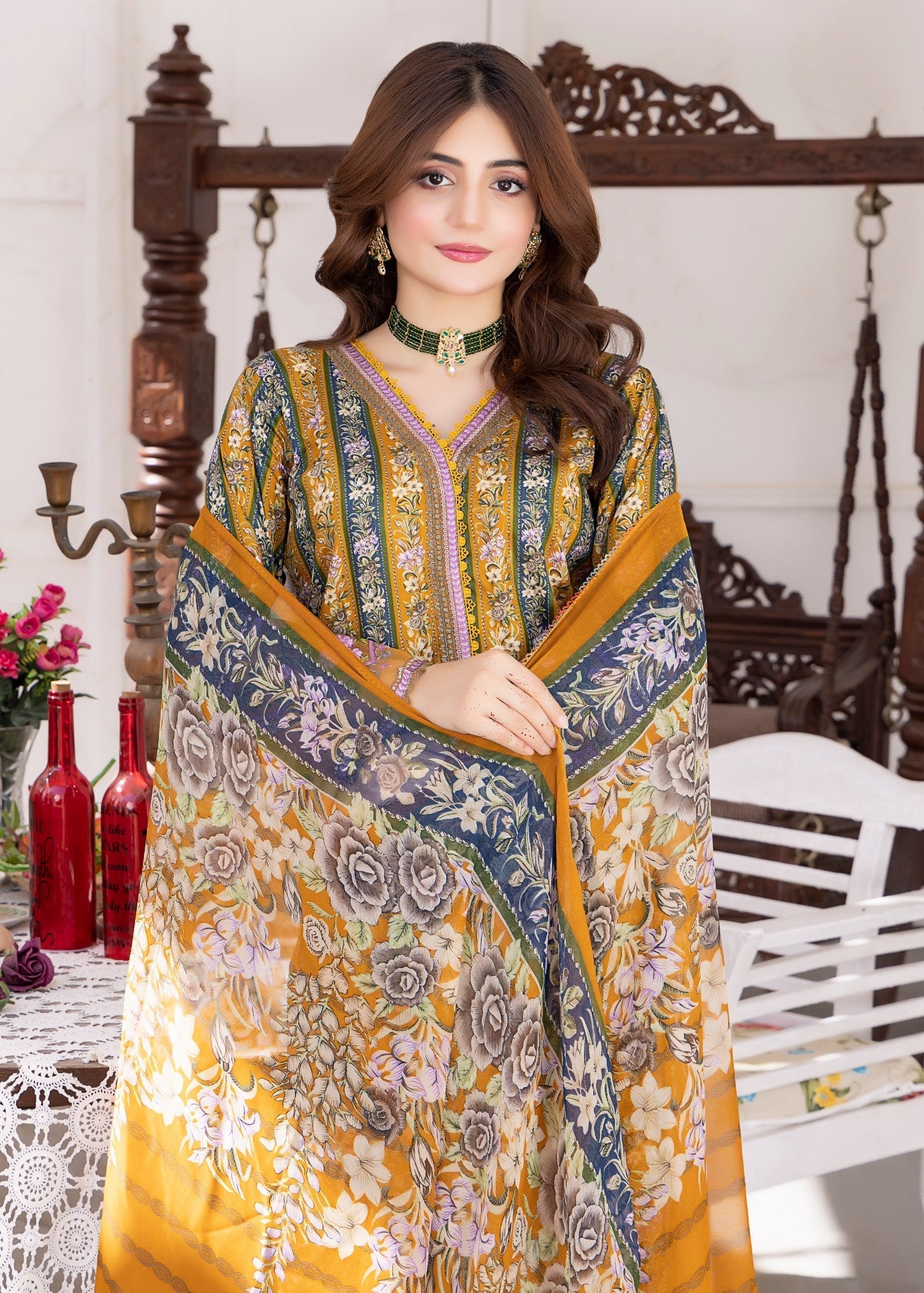 Polawn PD 24 405 A NAYAB PRET LAWN COLLECTION Women 3pcs