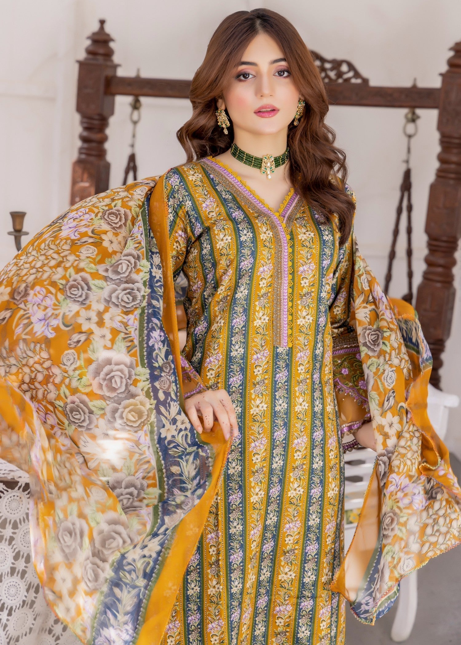 Polawn PD 24 405 A NAYAB PRET LAWN COLLECTION Women 3pcs