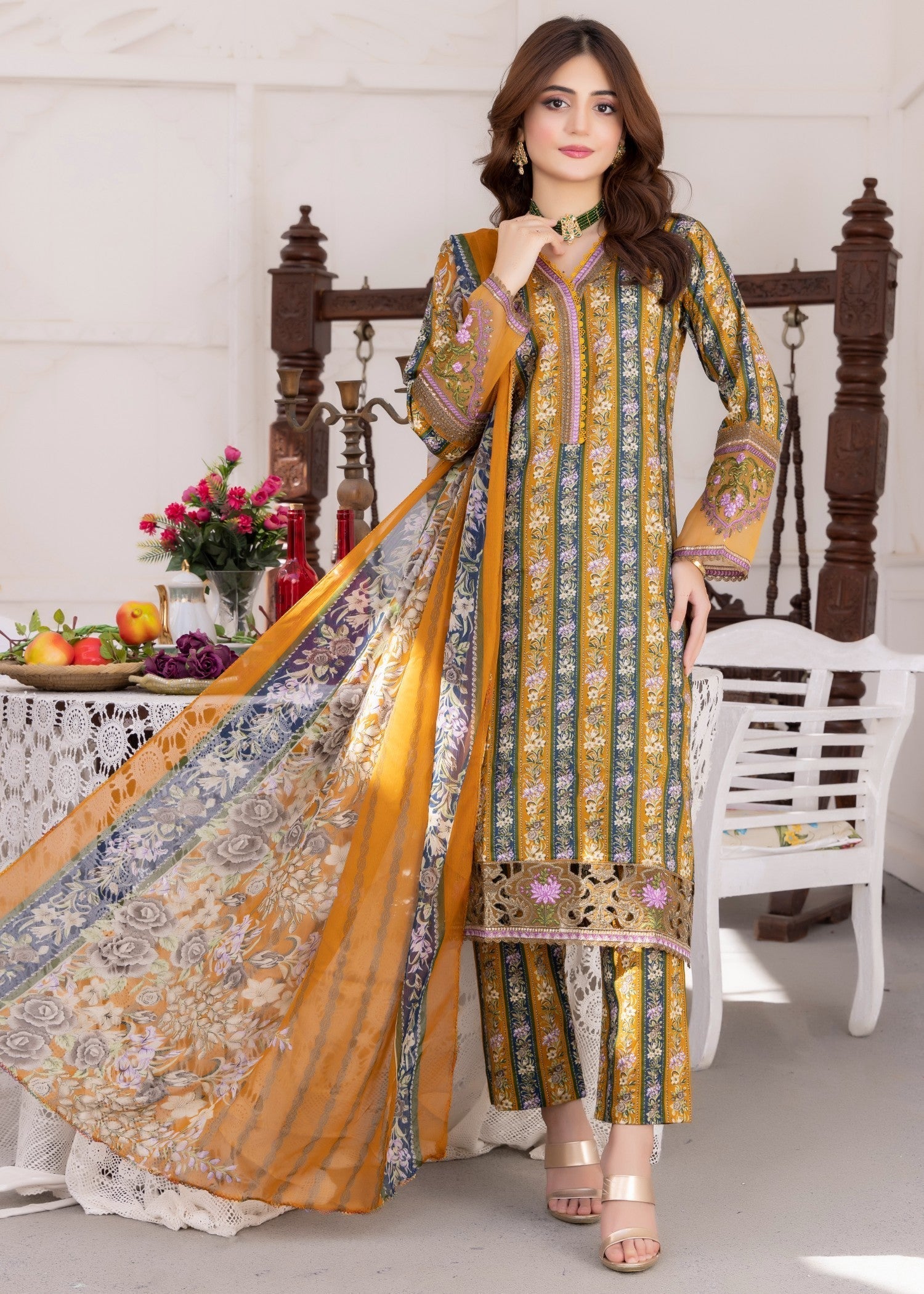 Polawn PD 24 405 A NAYAB PRET LAWN COLLECTION Women 3pcs