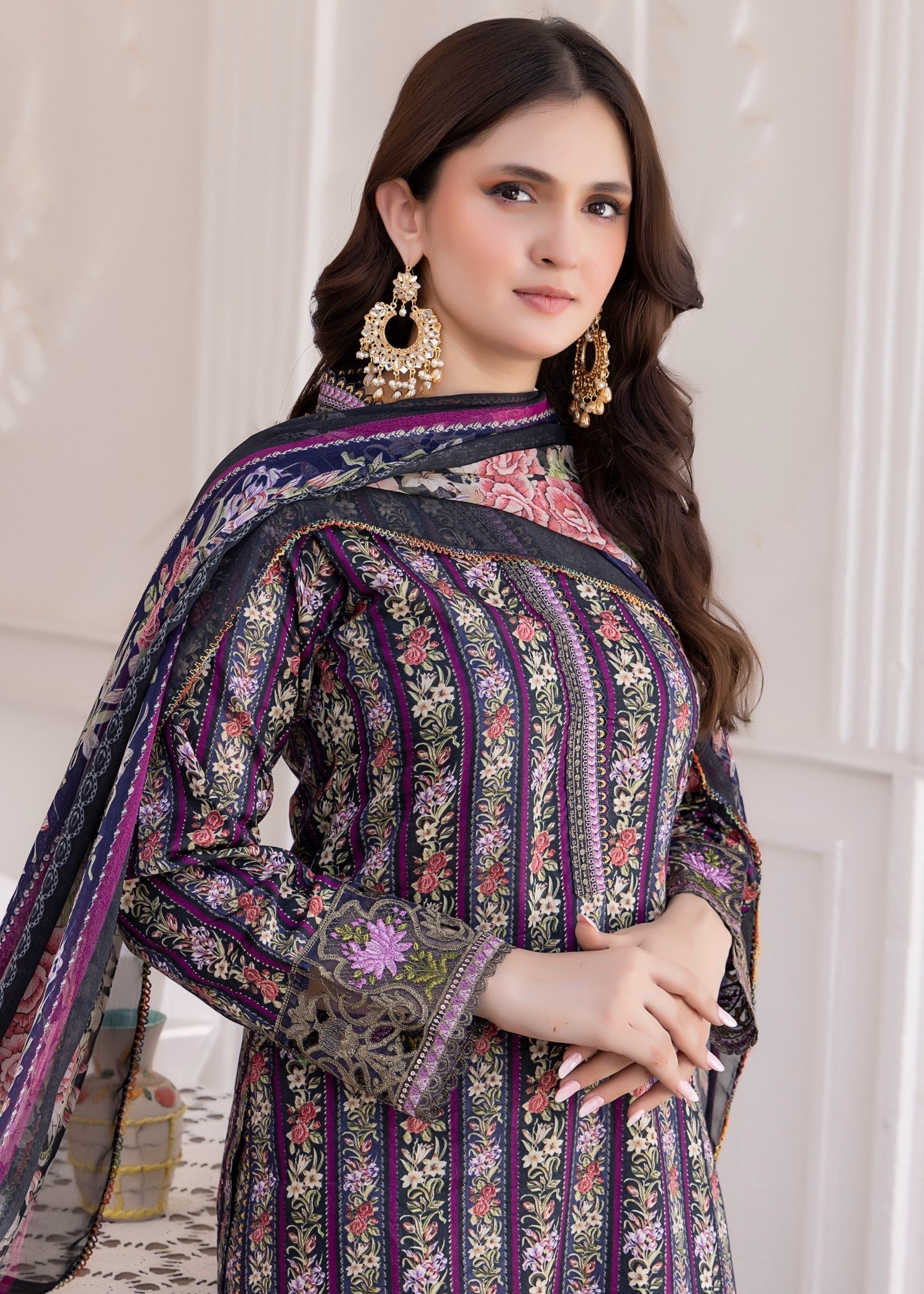 Polawn PD 24 405 B NAYAB PRET LAWN COLLECTION Women 3pcs