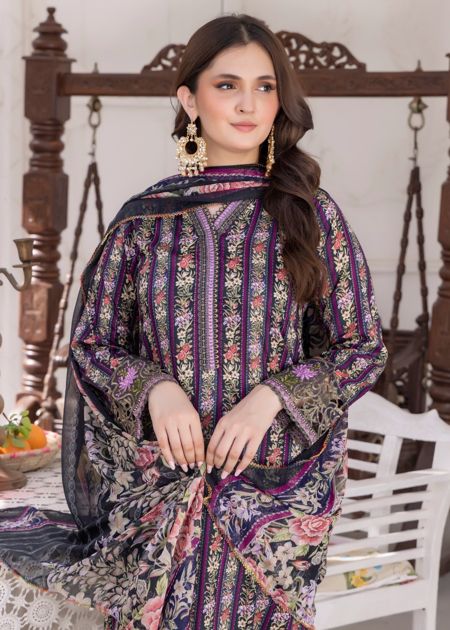 Polawn PD 24 405 B NAYAB PRET LAWN COLLECTION Women 3pcs
