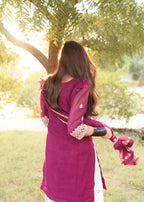 Amna Ismail PATILA DRESS PINK / WHITE SHALWAR KAMEEZ Women 3pcs
