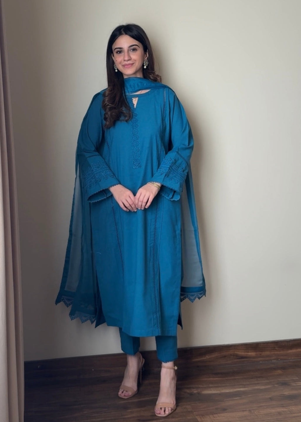 Ayesha B blue lubab Women 3pcs