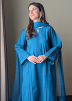 Ayesha B blue lubab Women 3pcs