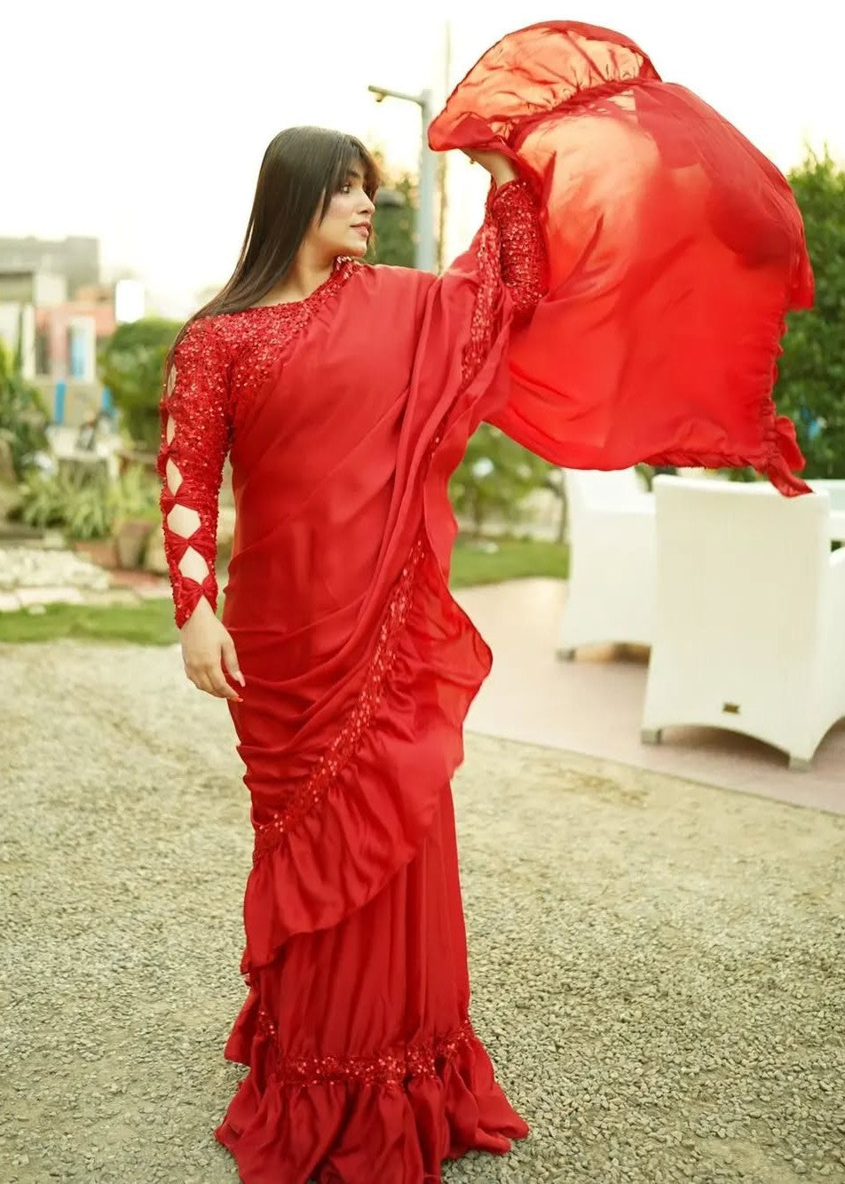 Anabiya Chandani moonlight Red Women 3pcs