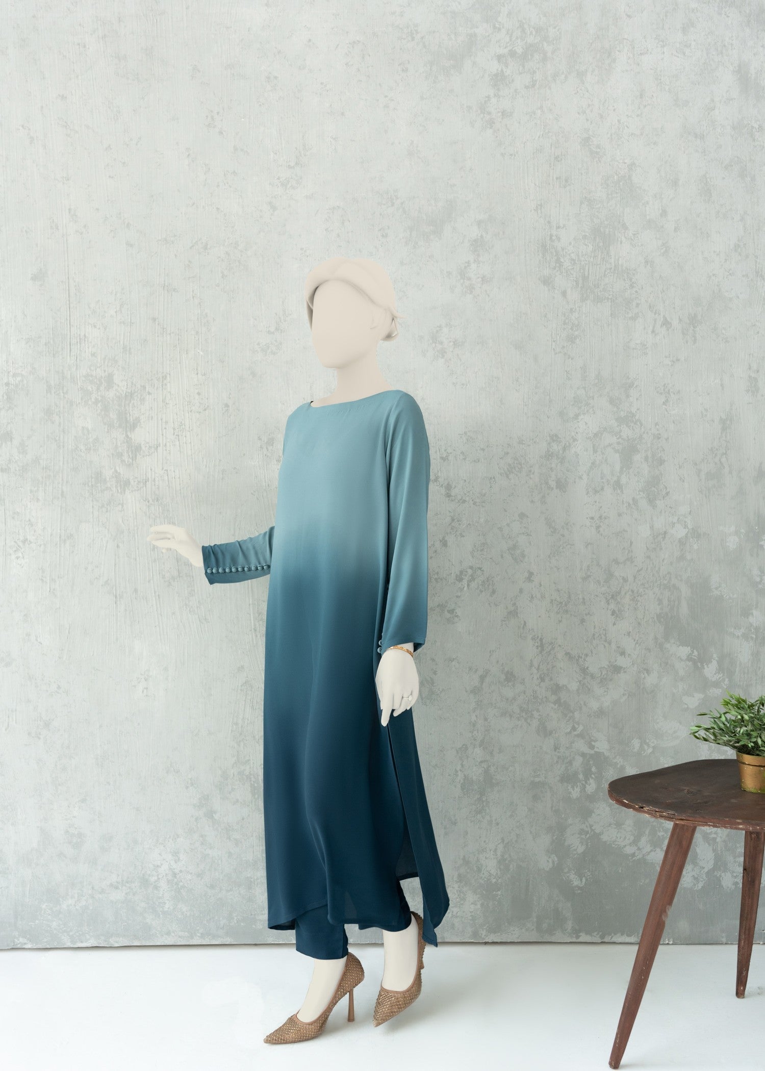 Zaira and Mahnoor Cyan Women 2pcs