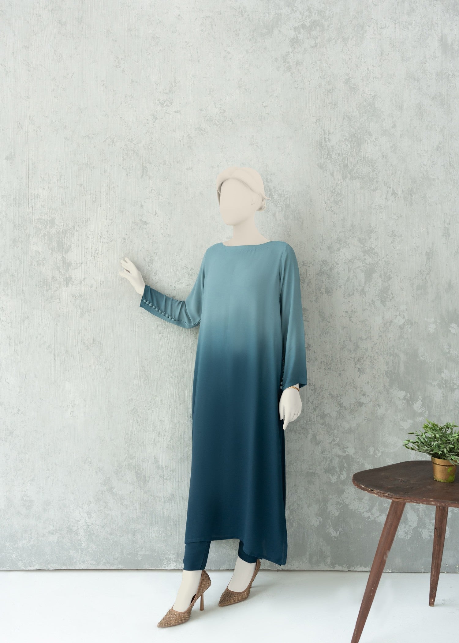 Zaira and Mahnoor Cyan Women 2pcs