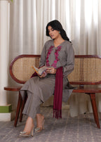 Deysia Khaddar Plum Haze Women 2pcs