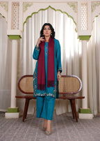 Deysia Khaddar Teal Women 2pcs