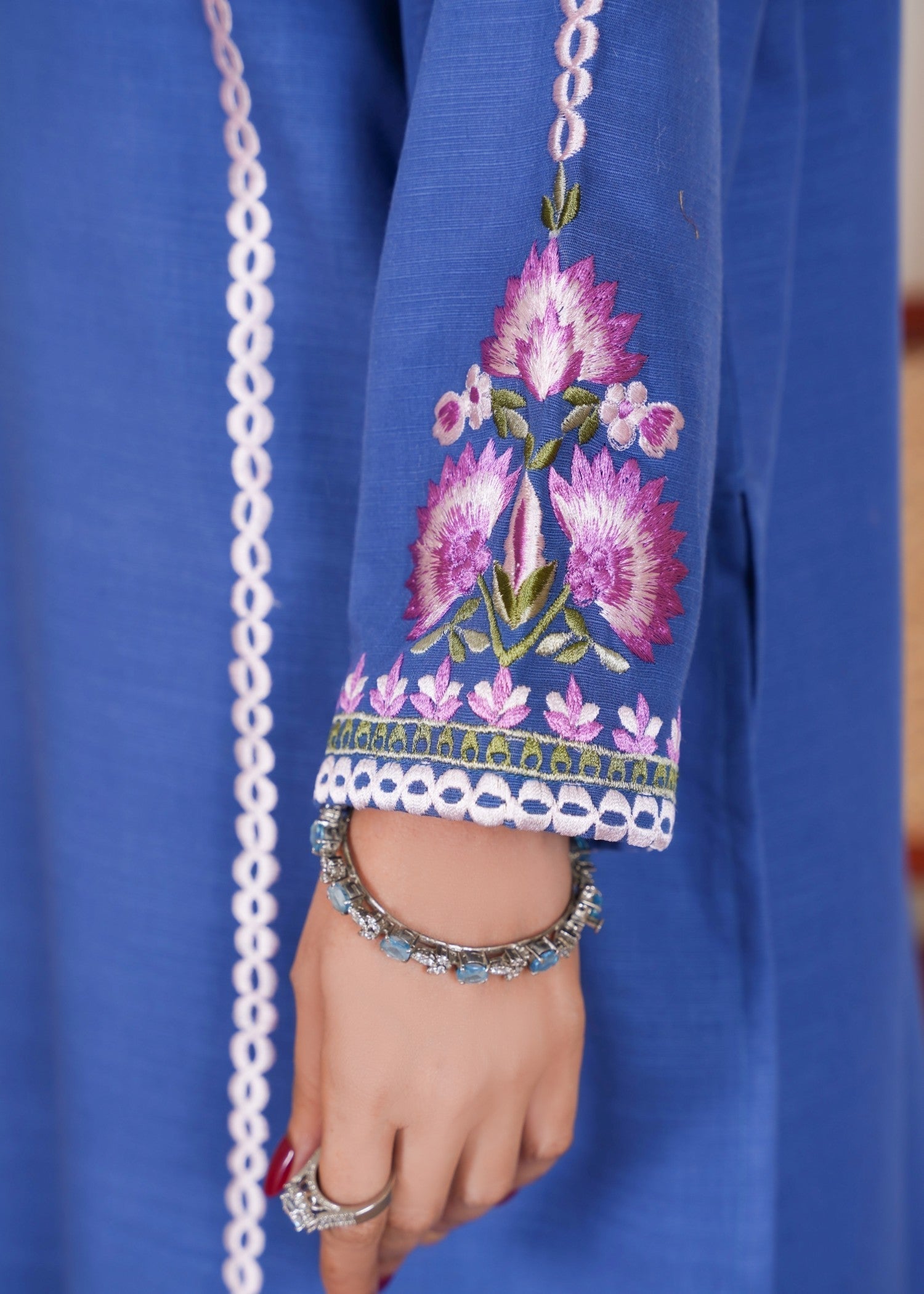 Deysia Khaddar Blue Women 2pcs