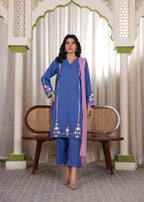 Deysia Khaddar Blue Women 2pcs