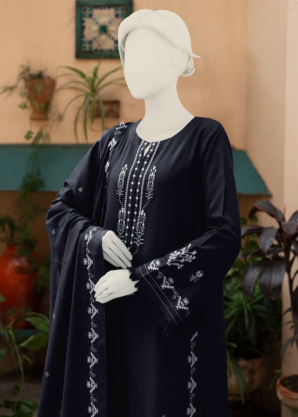 Zaira and Mahnoor Kanwal navyblue Women 3pcs