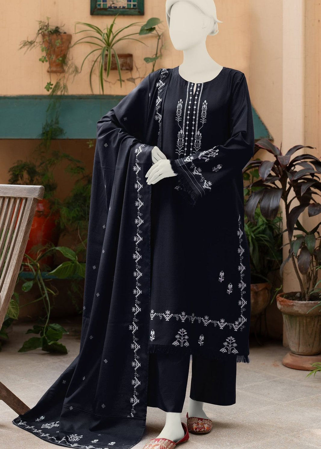 Zaira and Mahnoor Kanwal navyblue Women 3pcs