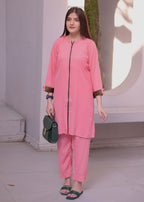 Elara Official ZIPPER COAT SET EL350G Women 2pcs