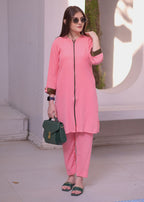 Elara Official ZIPPER COAT SET EL350G Women 2pcs