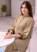 Elara Official ZIPPER COAT SET EL349G Women 2pcs