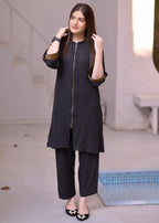 Elara Official ZIPPER COAT SET EL351G Women 2pcs