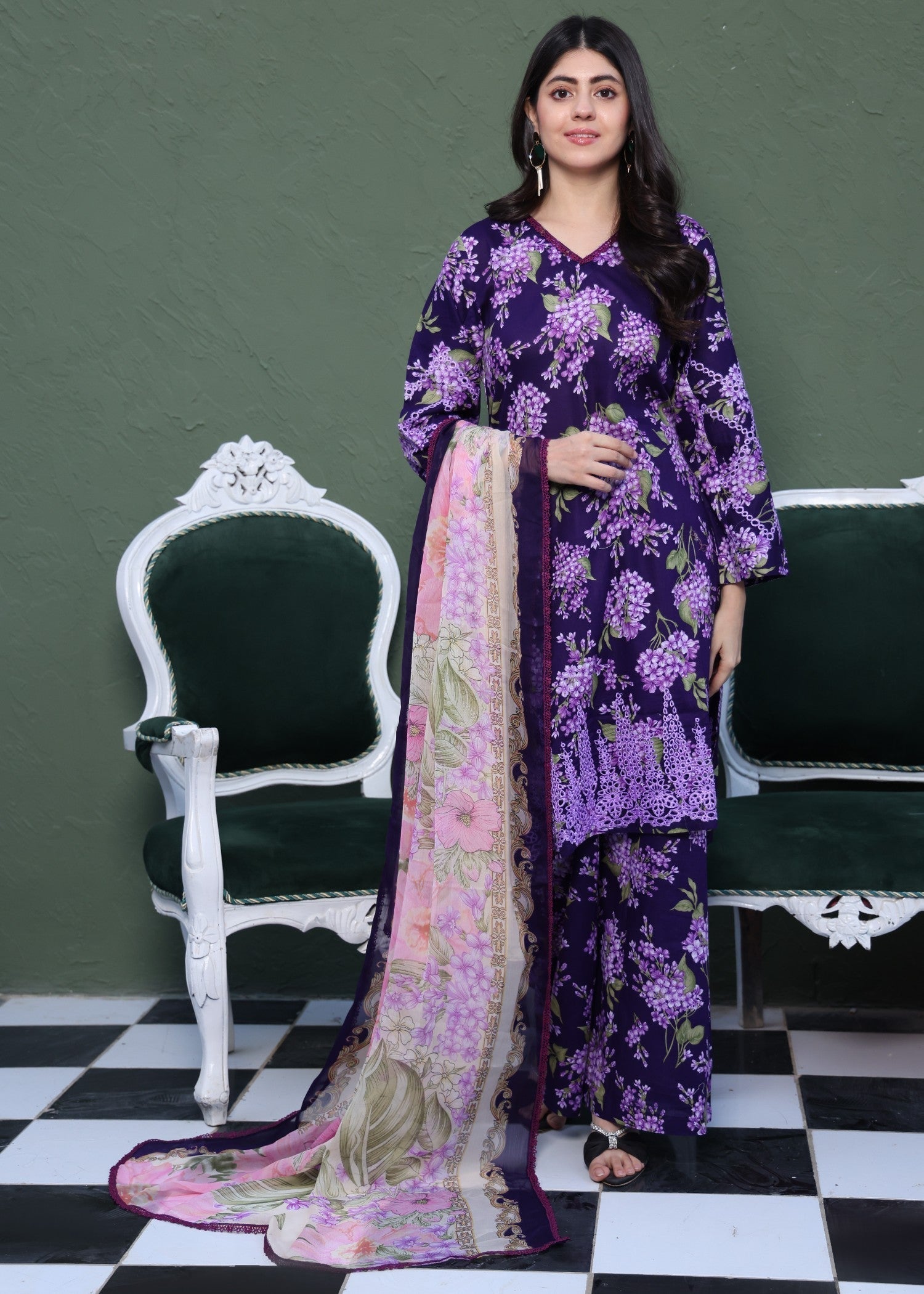 Polawn PD LAWN 108 | PRET LAWN COLLECTION Women 3pcs