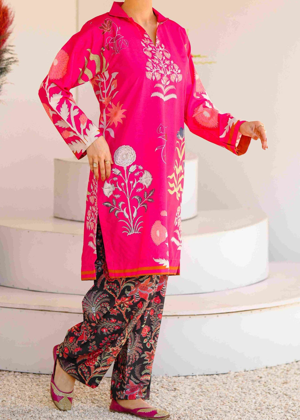 Zuruj Pret Fuchsia Flora Women 2pcs