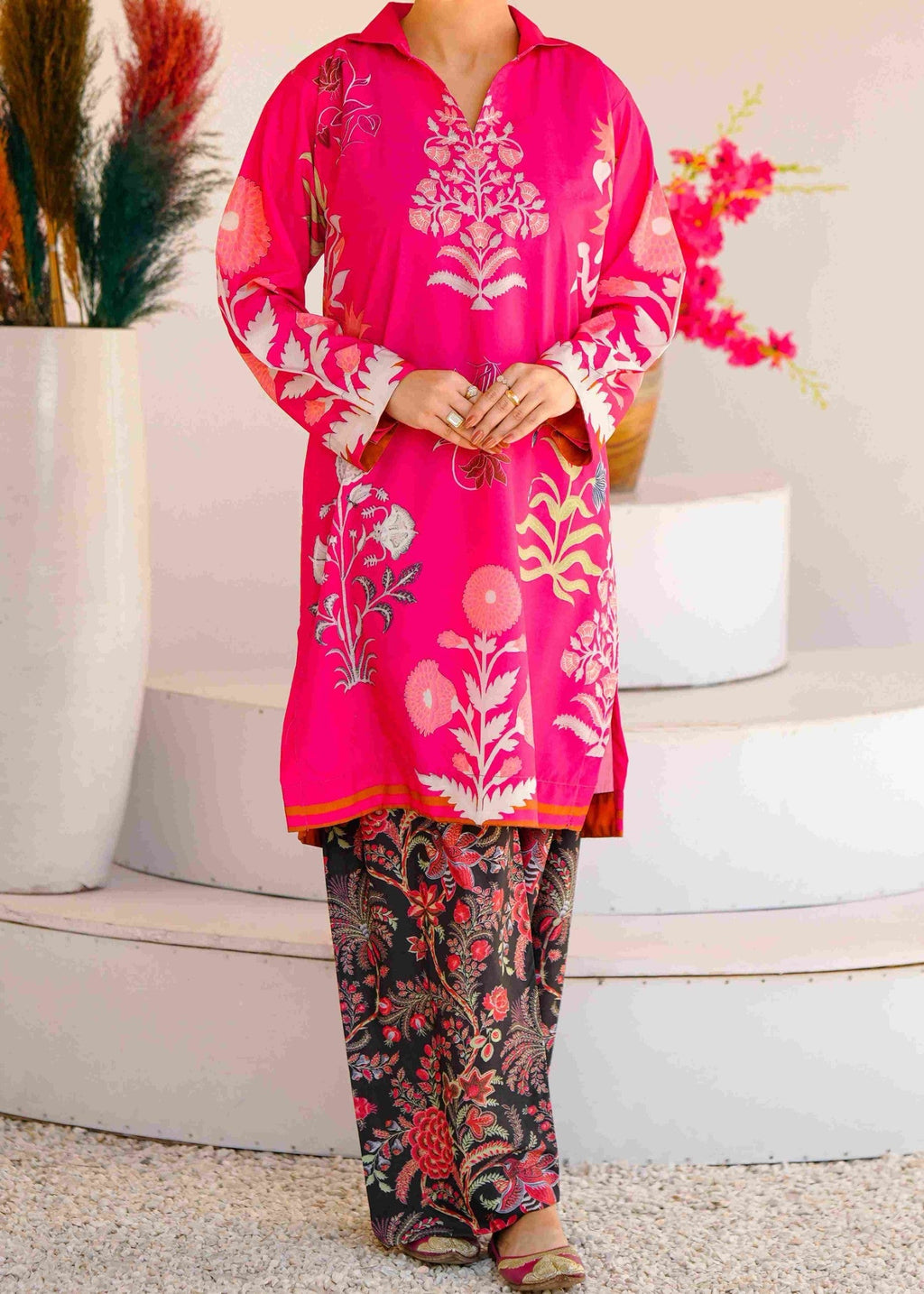 Zuruj Pret Fuchsia Flora Women 2pcs