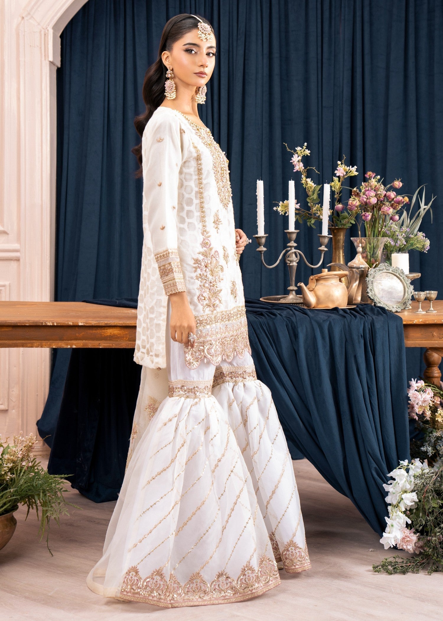 Diara Couture SHAHNOOR US 493 OFF WHITE Women 3pcs