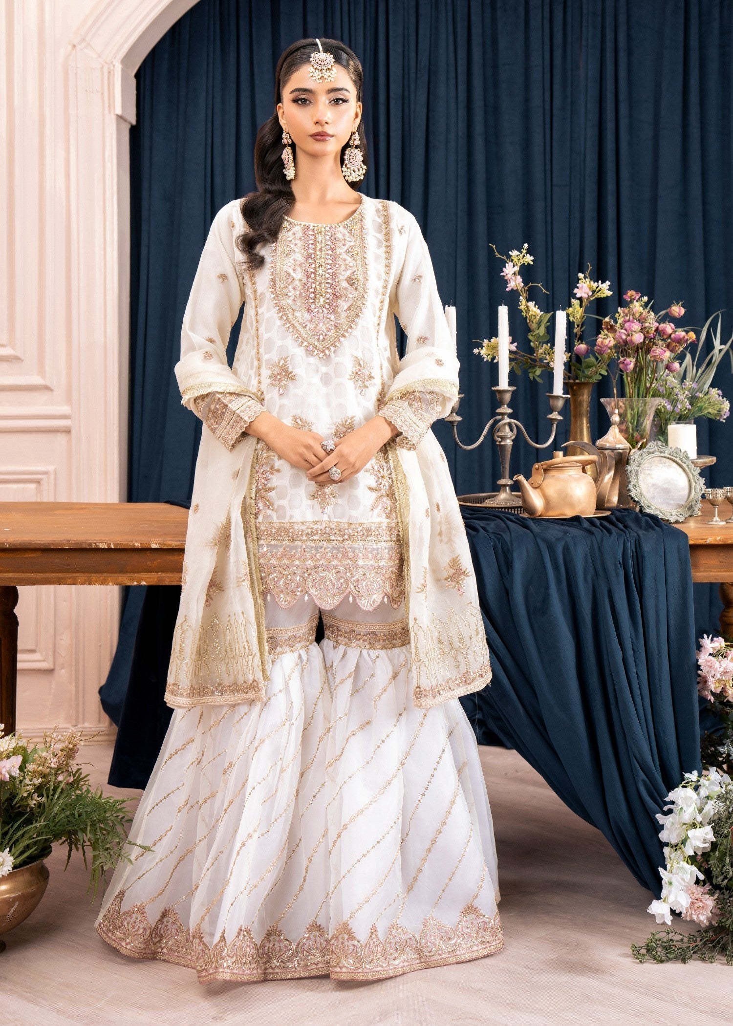 Diara Couture SHAHNOOR US 493 OFF WHITE Women 3pcs