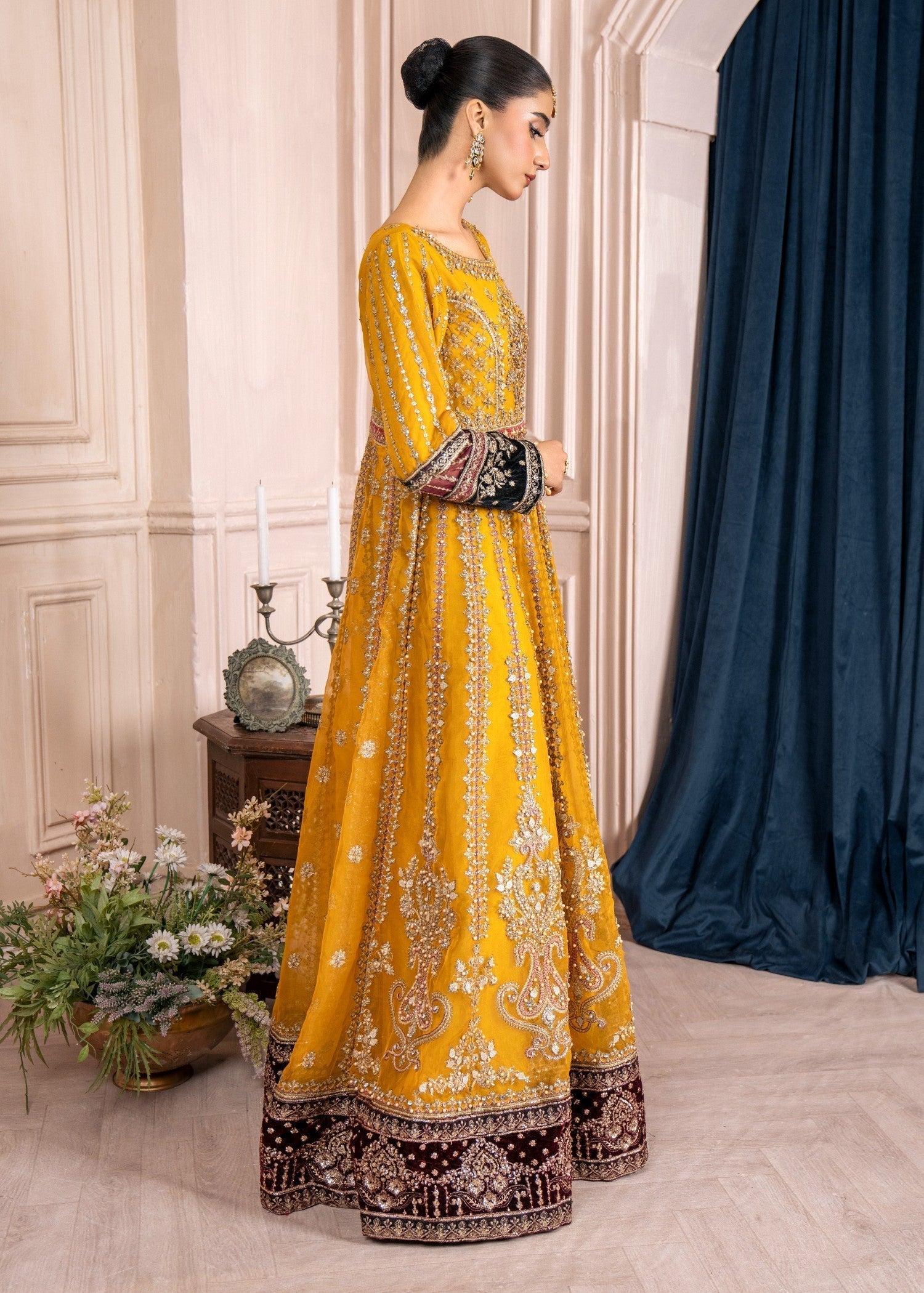 Diara Couture AMBER GLEAM DF 01 MUSTARD Women 3pcs