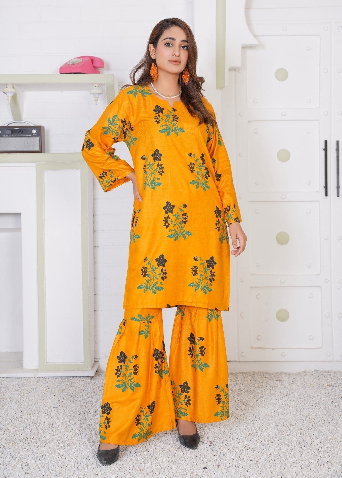 Anabya Garments Mustard Gharara Women 2pcs
