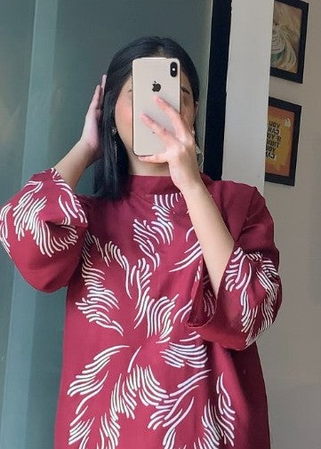 Anabya Garments Jazmeen Maroon Women 2pcs