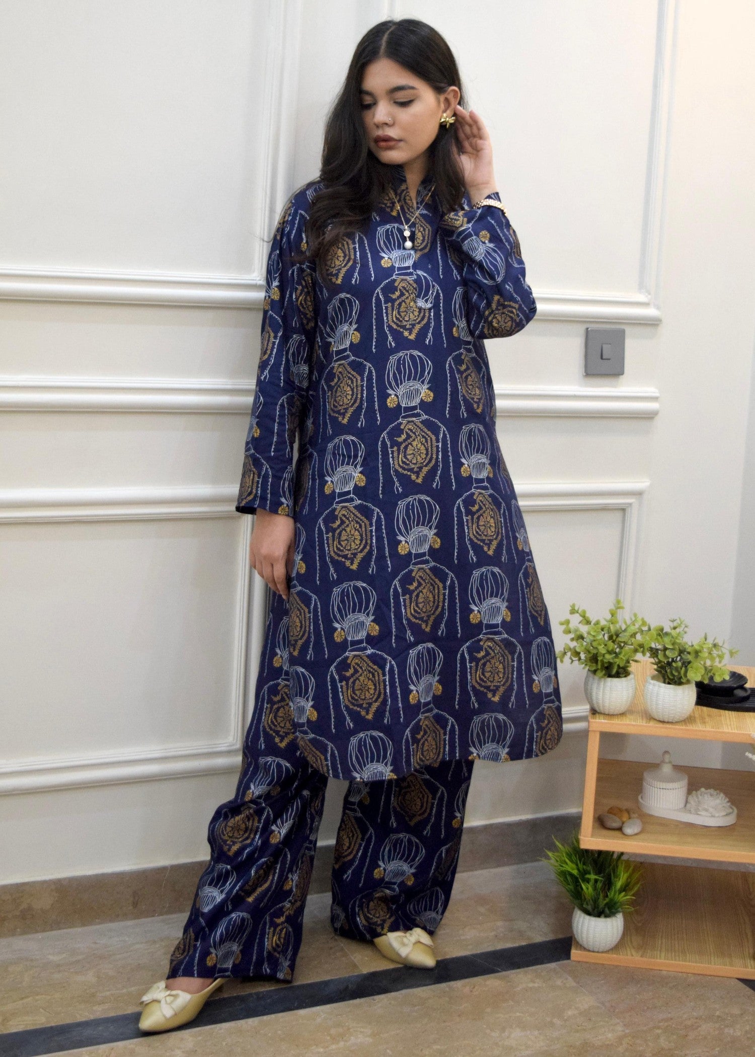 Anabya Garments Navy ilma Women 2pcs