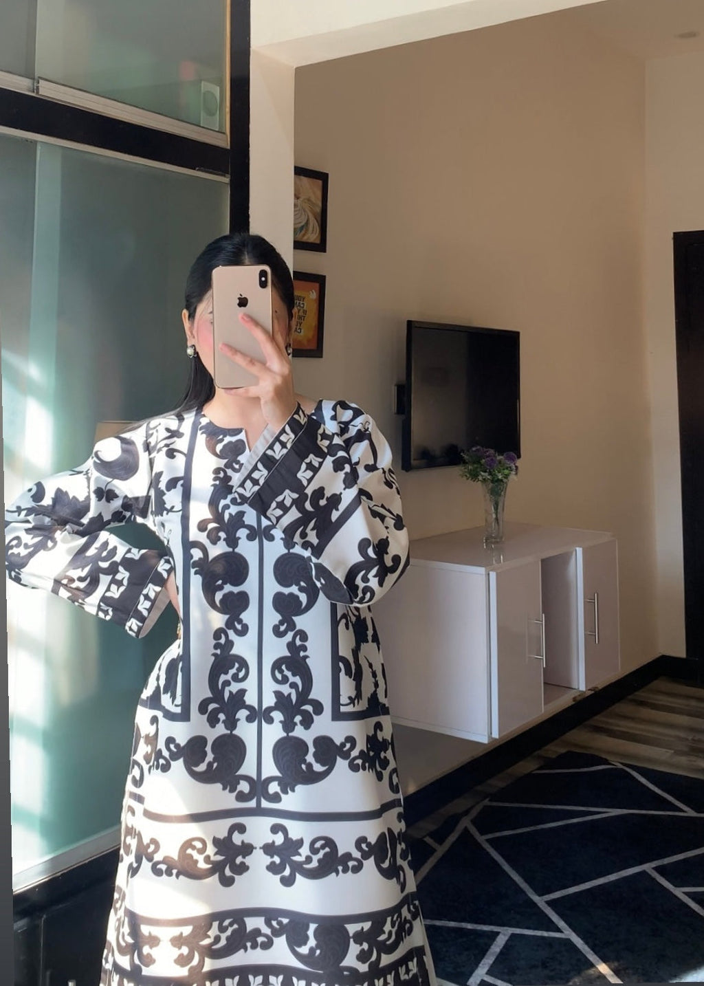 Ayesha B white&Black farah) Women 3pcs