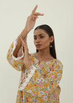 Deysia Daffodil | Embroidered Lace Set Women 2pcs