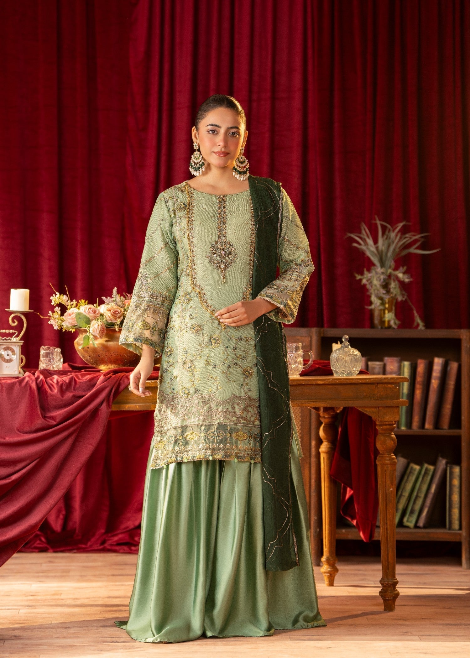 Pehnawa Fashion MINT PISTACHIO CHIFFON Women 3pcs