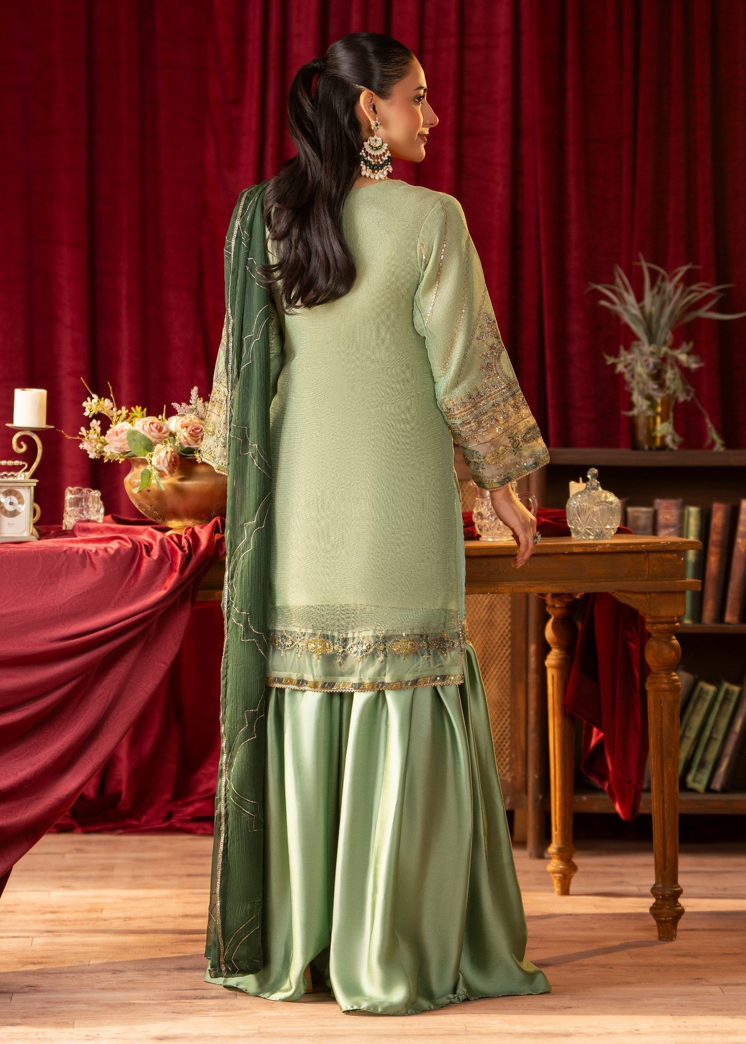 Pehnawa Fashion MINT PISTACHIO CHIFFON Women 3pcs