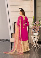 Khuda Baksh Creations Z 295 Magenta Women 4pcs