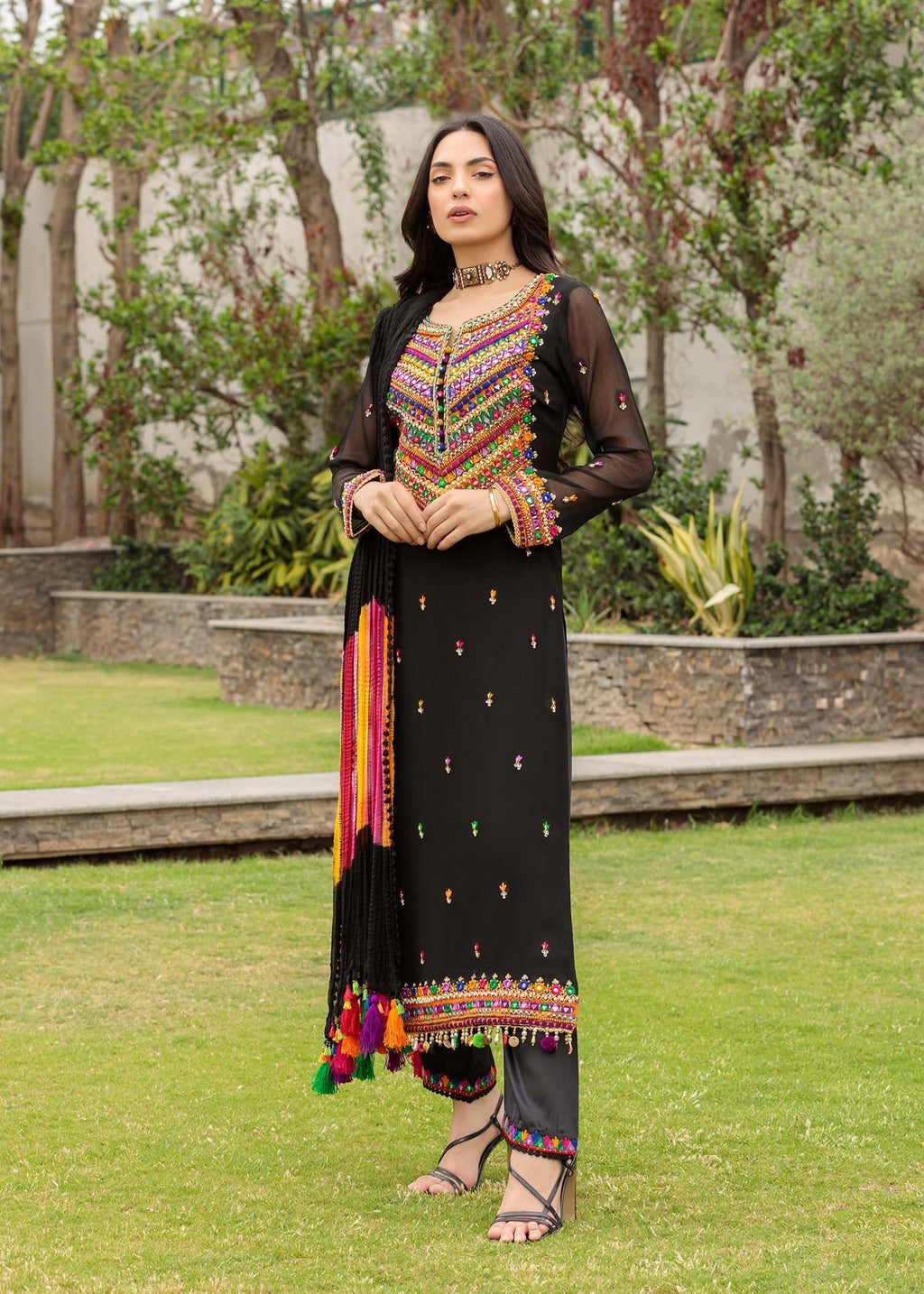 Khuda Baksh Creations Z 301 Black Women 4pcs