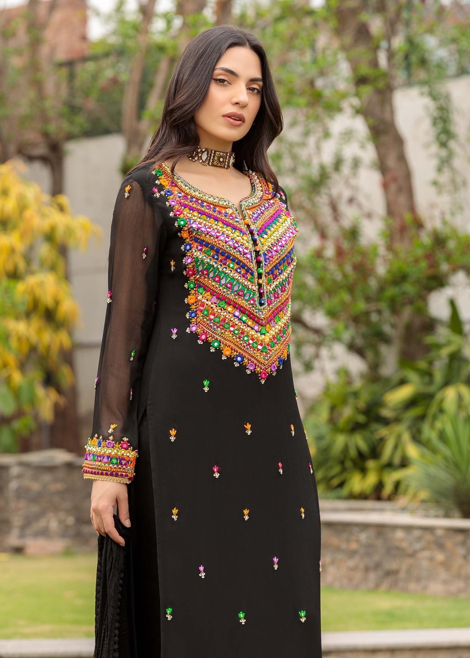 Khuda Baksh Creations Z 301 Black Women 4pcs