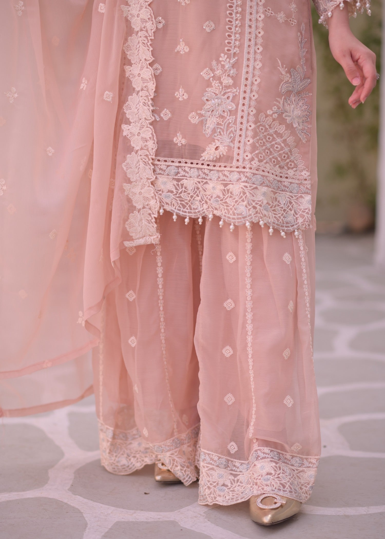 Rangoon Clothing Zareena Peach Women 3pcs