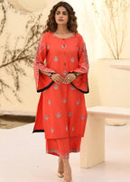 Mehryam Collection ORANGE COTTEL EMBROIDED READY TO WEAR Women 2pcs