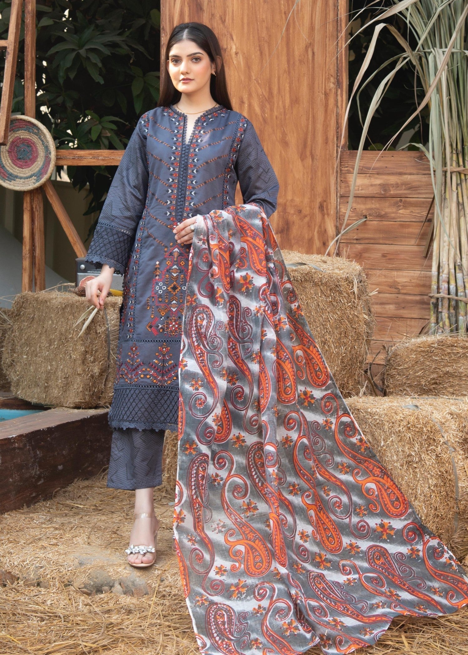Rangoon Clothing Refa Grey Women 3pcs
