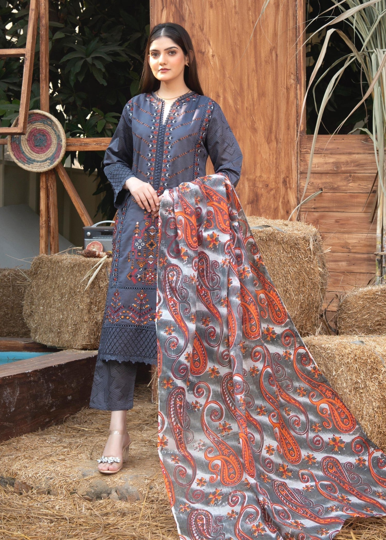 Rangoon Clothing Refa Grey Women 3pcs