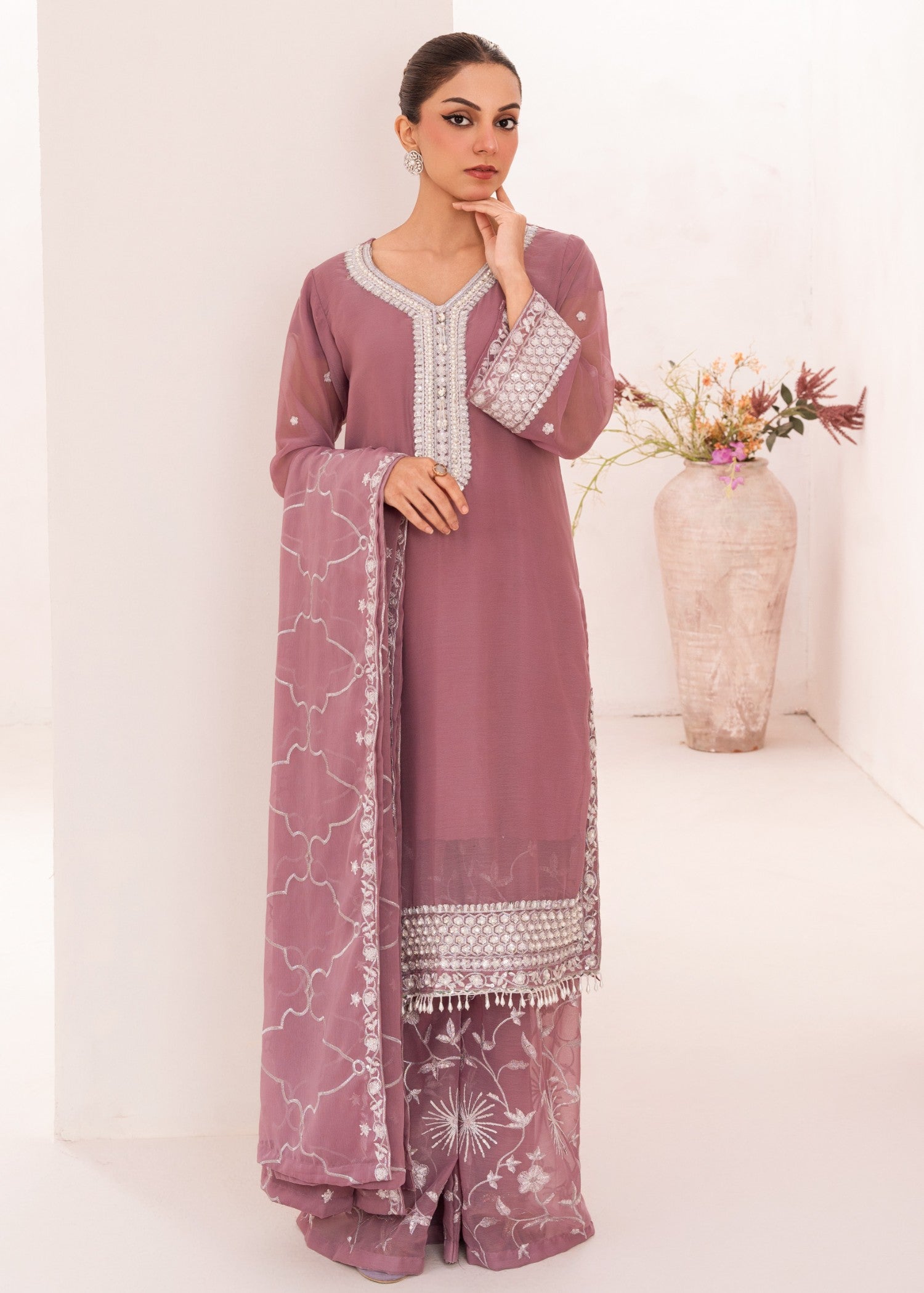 RUBBY FERRY CLOTHING LACHA SILVER MAUVE Women 3pcs