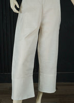 DECK UP Khaddar Culottes White Women 1pcs