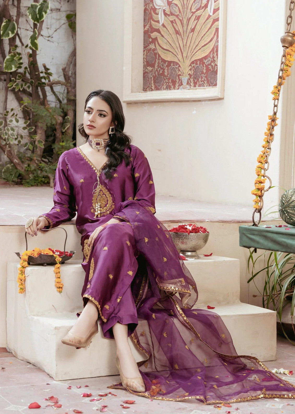 Akhrot Clothing Resham Raag Women 3pcs