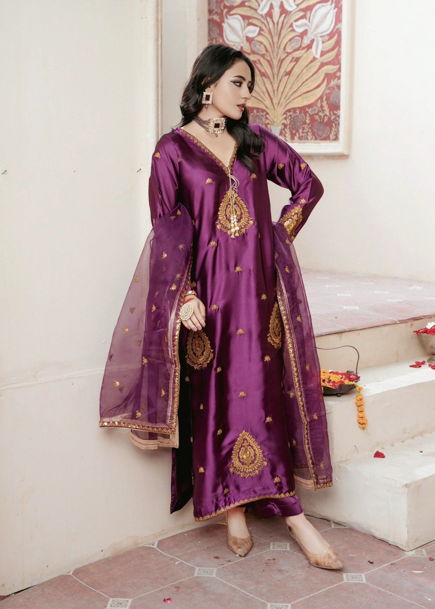 Akhrot Clothing Resham Raag Women 3pcs
