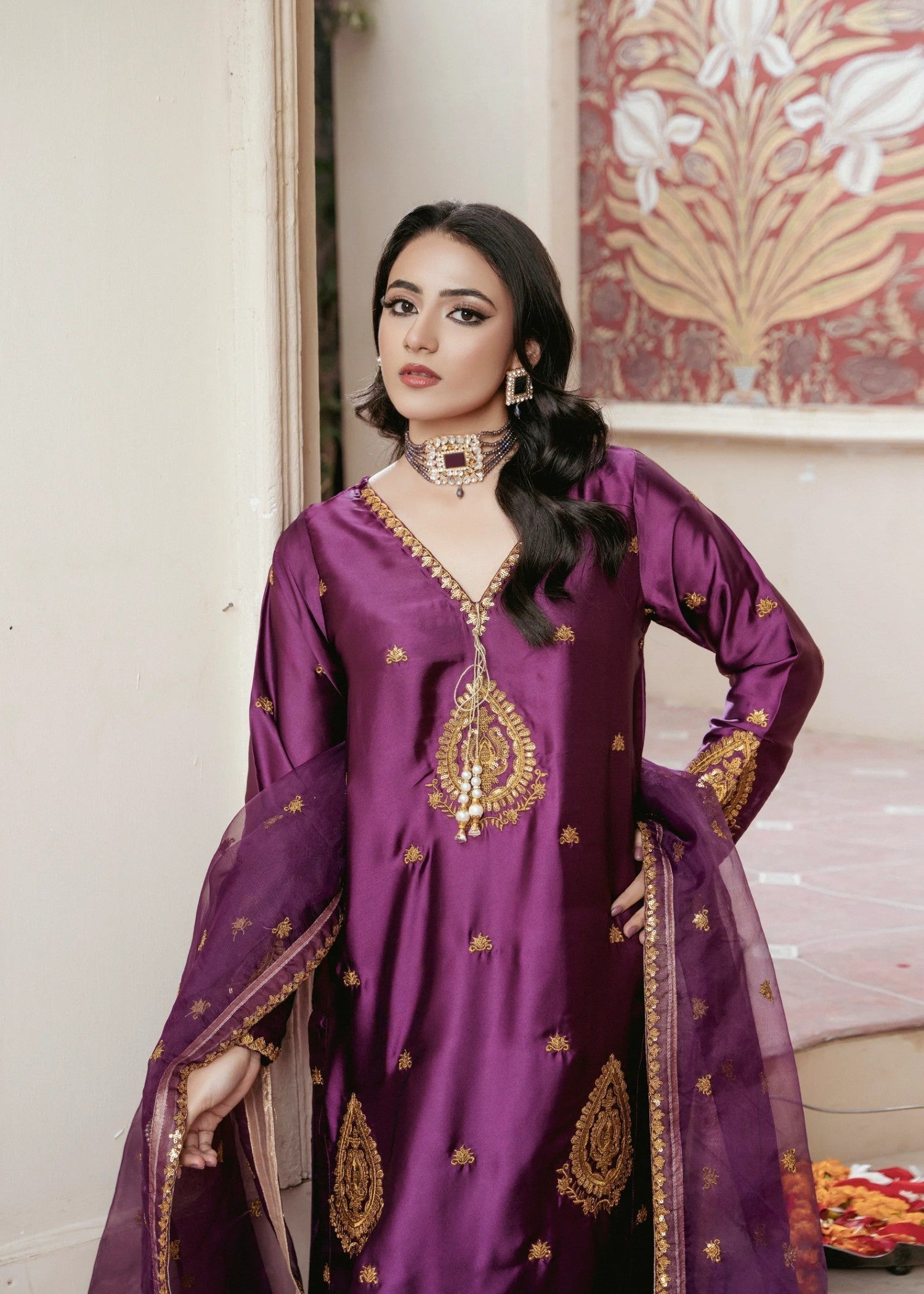 Akhrot Clothing Resham Raag Women 3pcs