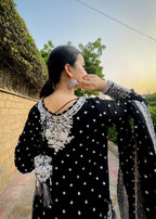 Suits By Sadia Sajalali gharara black Women 3pcs