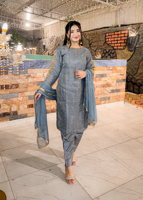 Suits By Sadia Merium pervaiz grey Women 3pcs