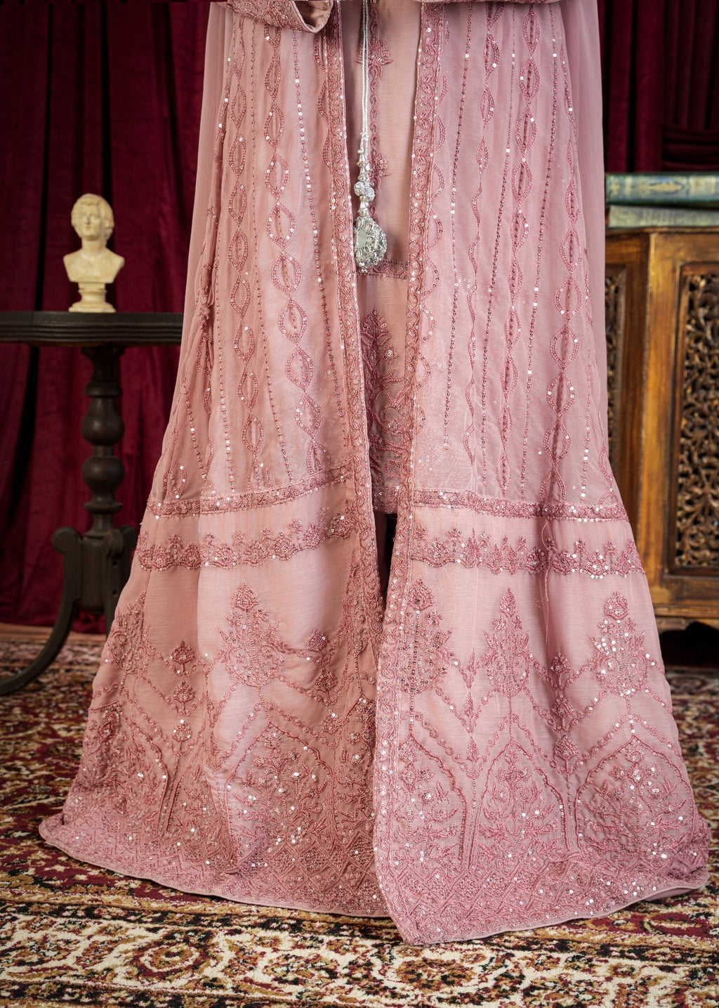 Rangoon Clothing Tajdar pastel Pink Women 4pcs